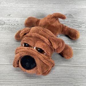 Russ Berrie Lil Peepers PUDDIE Sharpei Bulldog Floppy Plush Big Puppy Dog Eyes